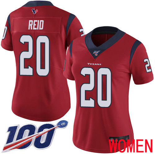 Houston Texans Limited Red Women Justin Reid Alternate Jersey NFL Football 20 100th Season Vapor Untouchable